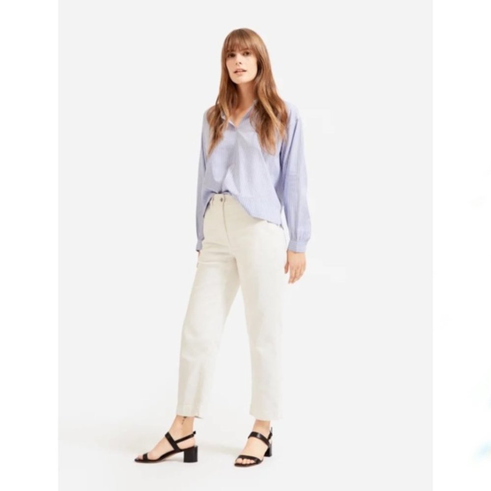 NWT Everlane Corduroy Straight Leg Crop (Bone)